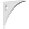 Ekena Millwork Turner Architectural Grade PVC Bracket, 5/8"W X 6"D X 6"H BKTP01X06X06TU - alternate 1